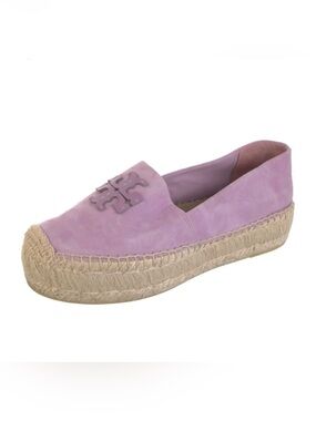 Tory Burch purple platform espadrilles